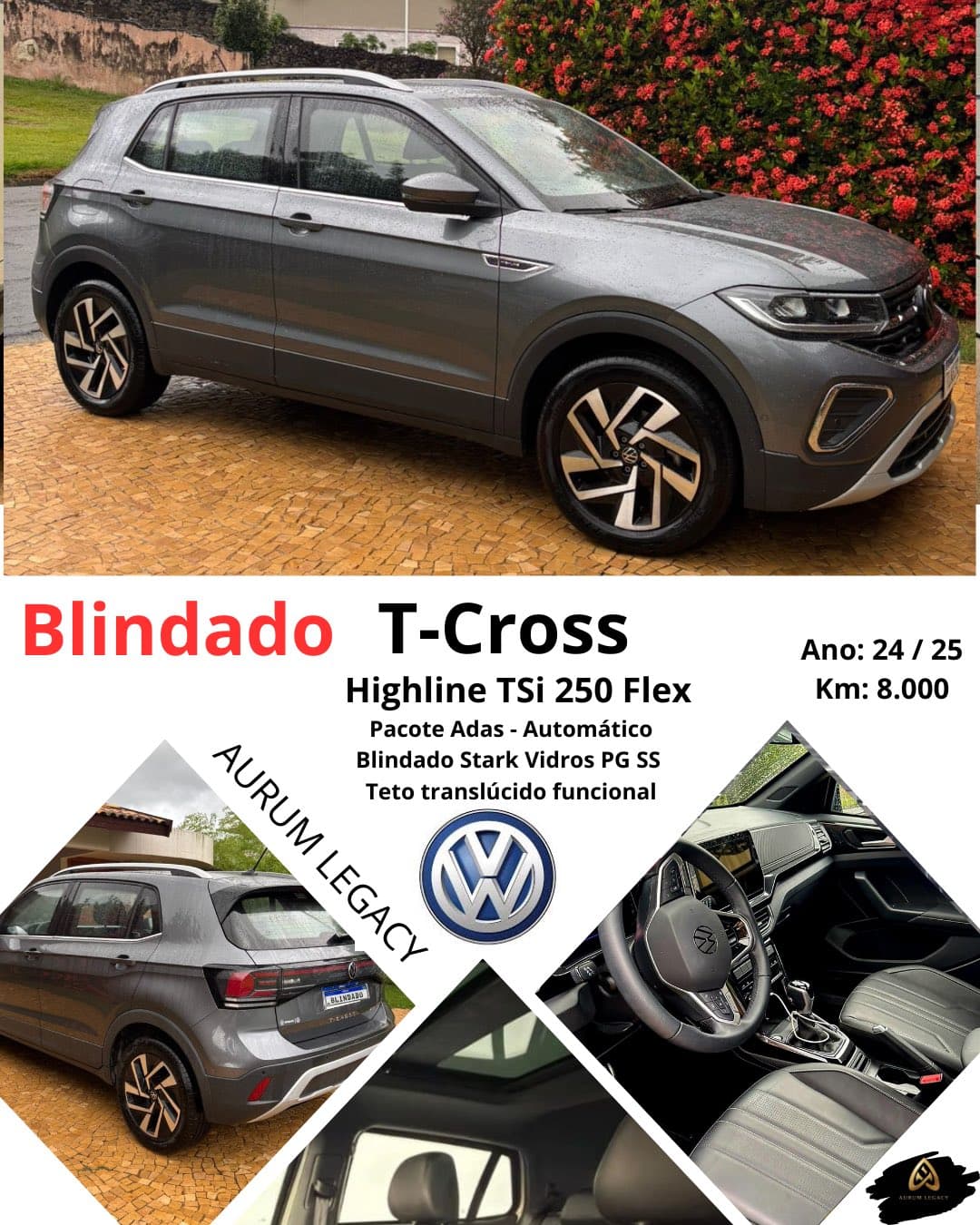 Volkswagen T-Cross Highline TSi 250 Blindado 2025 - foto 1